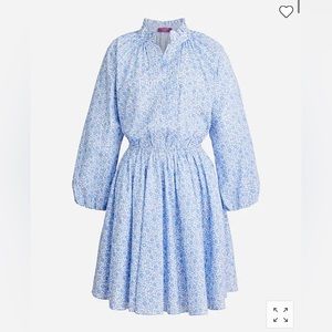 NWOT Medium Tall J Crew Ruffle-collar mini dress in Liberty® D'Anjo Coast fabric